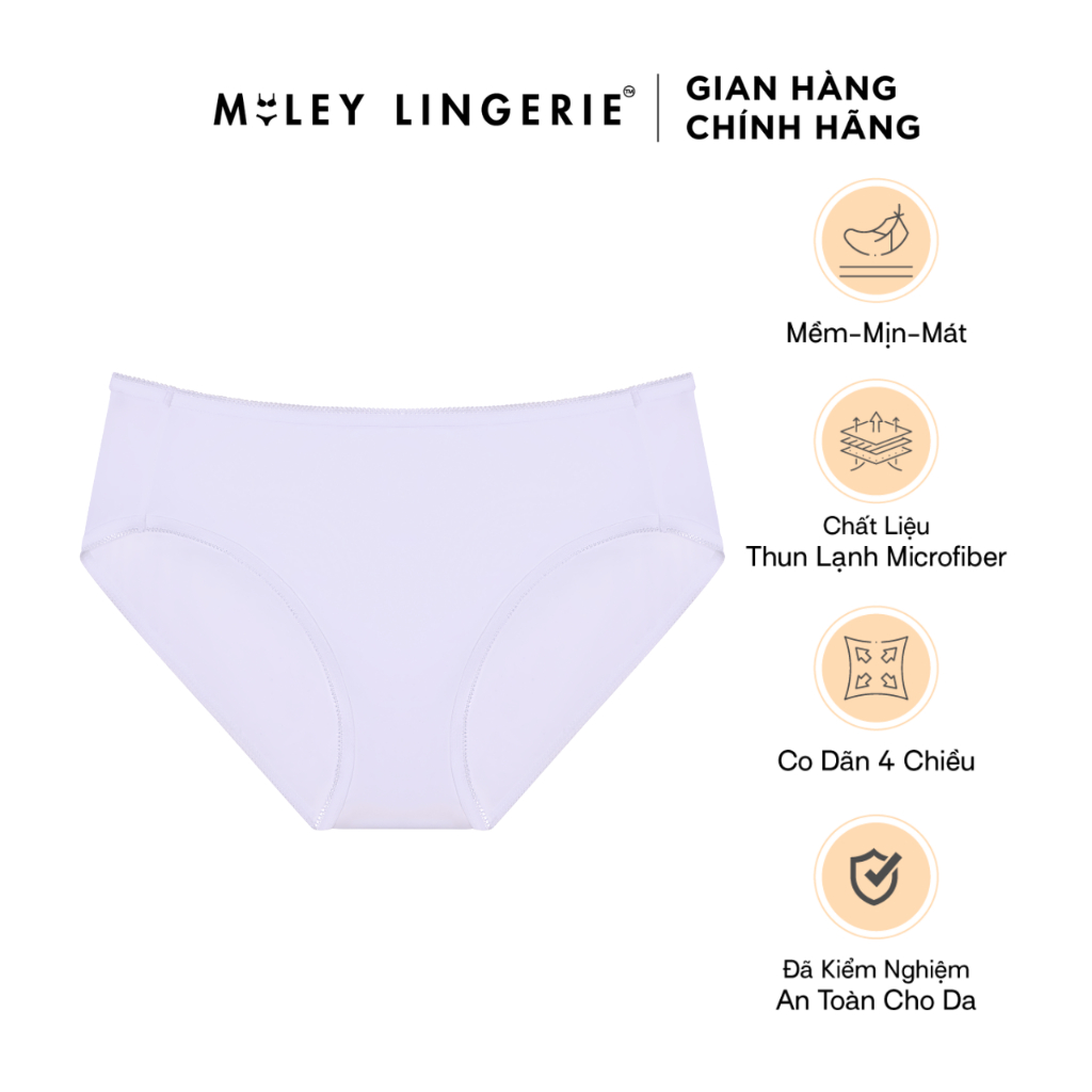 Quần Lót Thun Lạnh Trơn, 4 Chiều Mềm Mịn Thoáng Khí, Chuẩn An Toàn OEKO-TEX viện Hoheistein Đức, MILEY LINGERIE BMS0209
