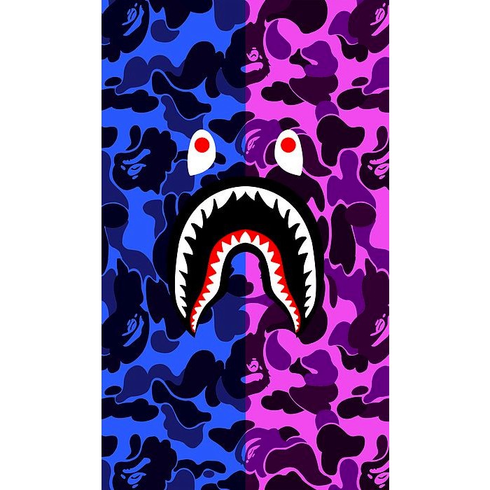Miếng dán grass skin in hình Bape Shark dành cho xlim V1 / Xlim V2 / xlim SE / favostix / xtal pro / feelin
