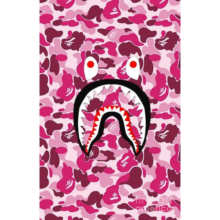 Miếng dán grass skin in hình Bape Shark dành cho xlim V1 / Xlim V2 / xlim SE / favostix / xtal pro / feelin