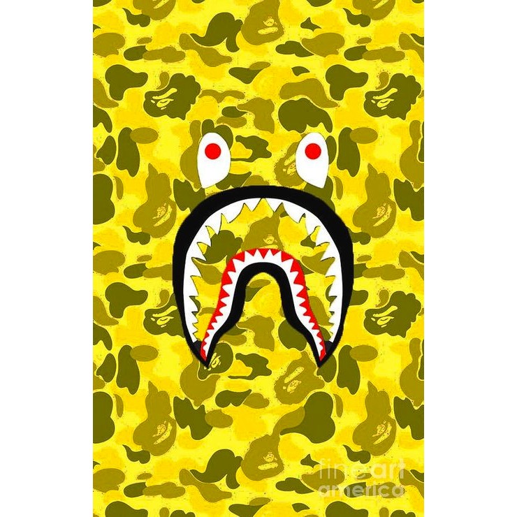 Miếng dán grass skin in hình Bape Shark dành cho xlim V1 / Xlim V2 / xlim SE / favostix / xtal pro / feelin