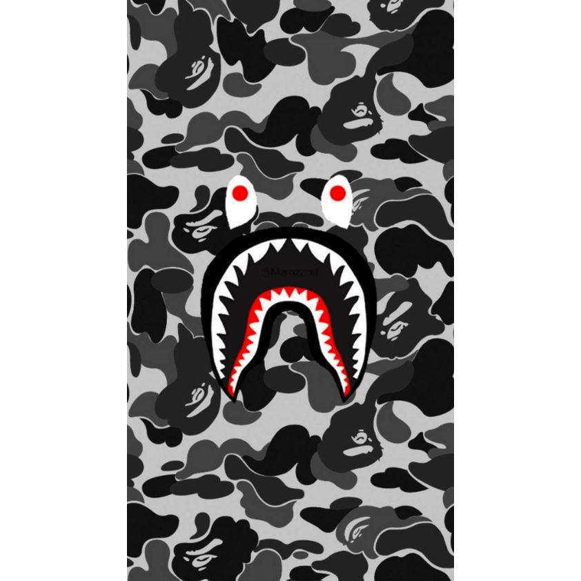 Miếng dán grass skin in hình Bape Shark dành cho xlim V1 / Xlim V2 / xlim SE / favostix / xtal pro / feelin