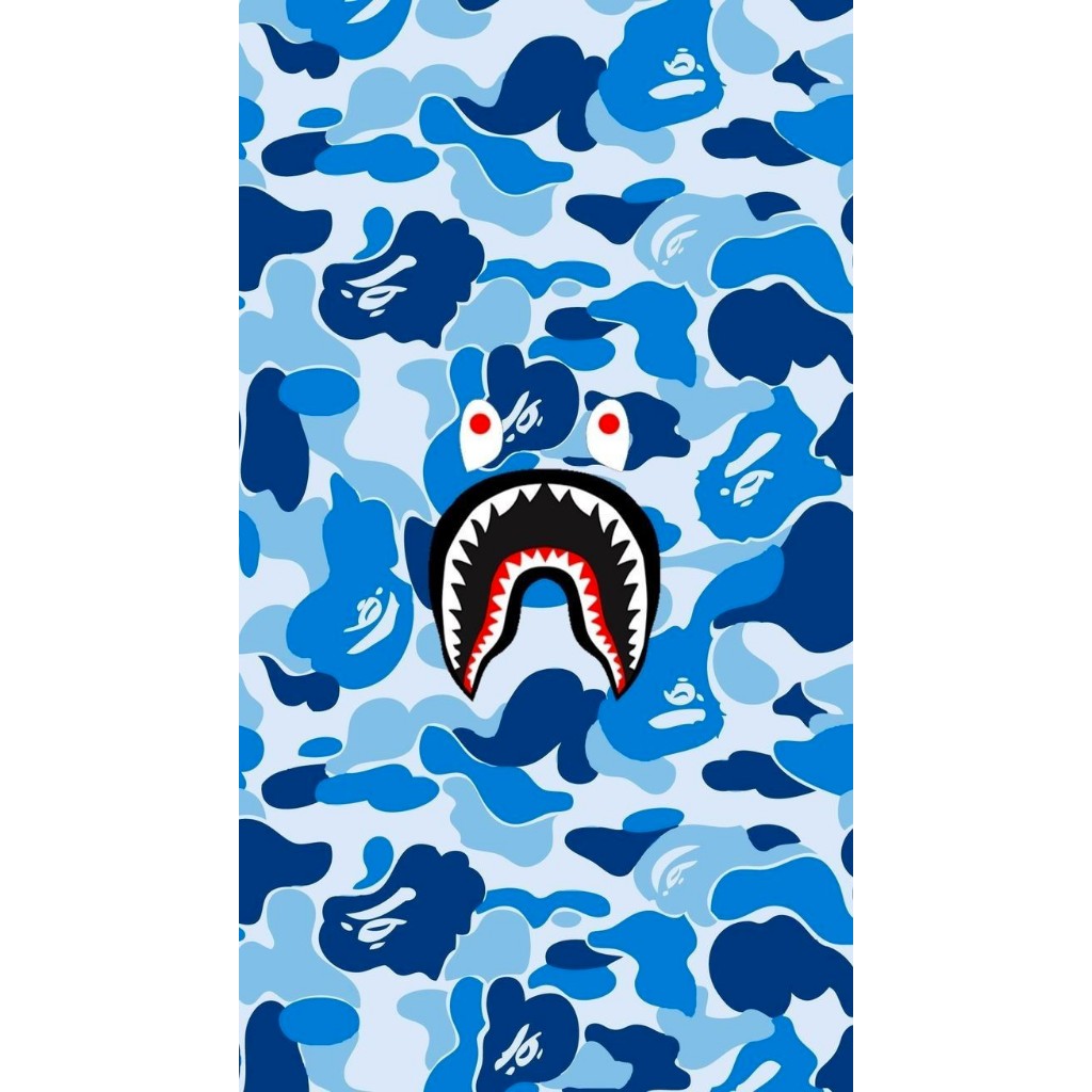 Miếng dán grass skin in hình Bape Shark dành cho xlim V1 / Xlim V2 / xlim SE / favostix / xtal pro / feelin