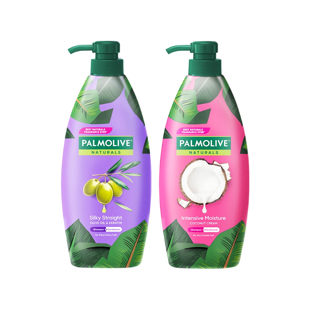 Bộ 2 Dầu gội Palmolive kèm xả 2 trong 1 chiết xuất Sữa dừa và Keratin kết hợp quả ô liu 600ml