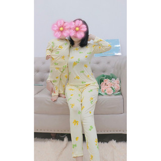 bộ mặc nhà cotton 100% mẹ và bé