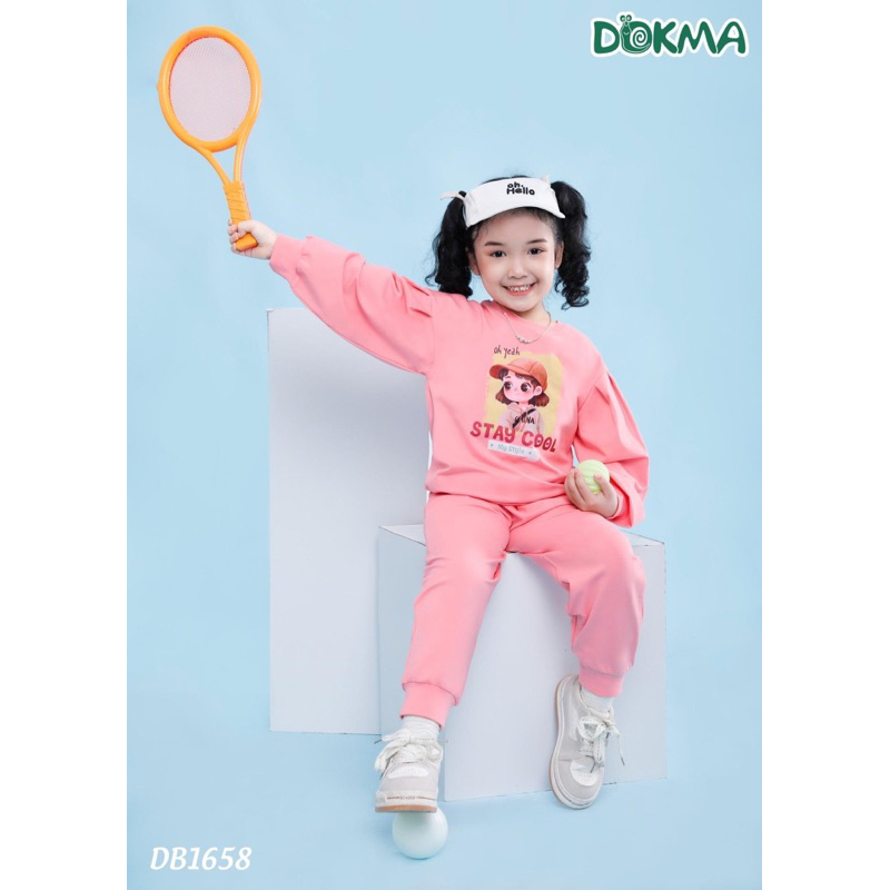 Bộ dài tay bé gái Dokma vải cotton mỏng DB1813 DB1658