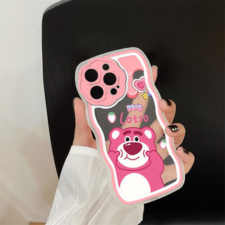Ốp lưng iPhone cạnh Sóng BVC hoa Họa Tiết Gấu Lotso Hồng Cho Iphone 6/6s/7/8/x/xr/xs/11/12/13/14/plus/pro/max - so1513