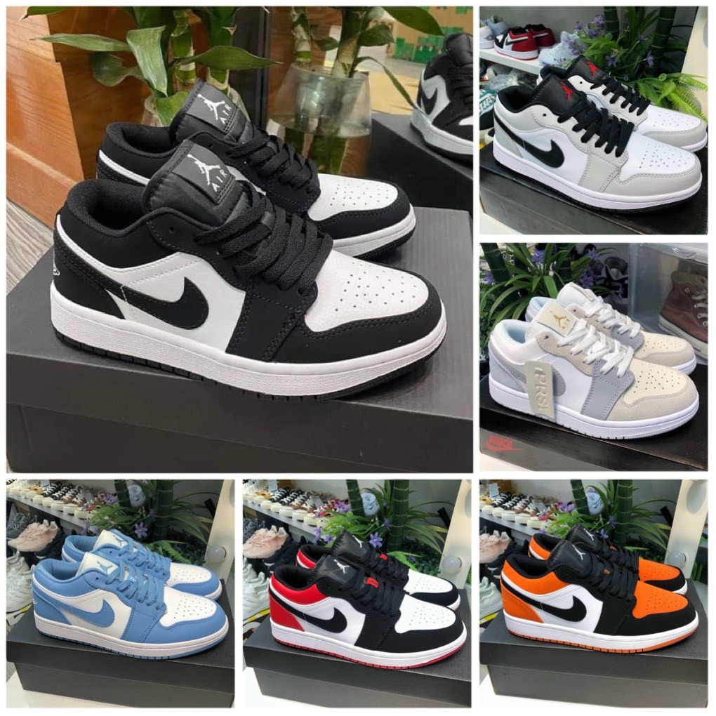 Giày Jordan1 Cổ Thấp Panda Đen Trắng Hàng Cao Cấp Bản Đẹp Đa Dạng Màu Sắc. Giày Thể Thao Sneaker Nam Nữ Full Size 36-43