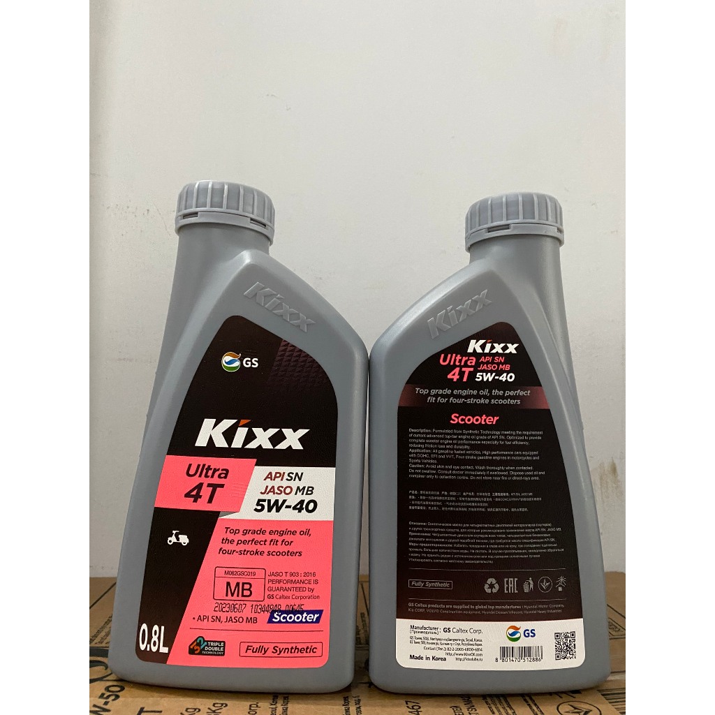 Nhớt xe ga Kixx 5W40 SN fully synthentic 800ml