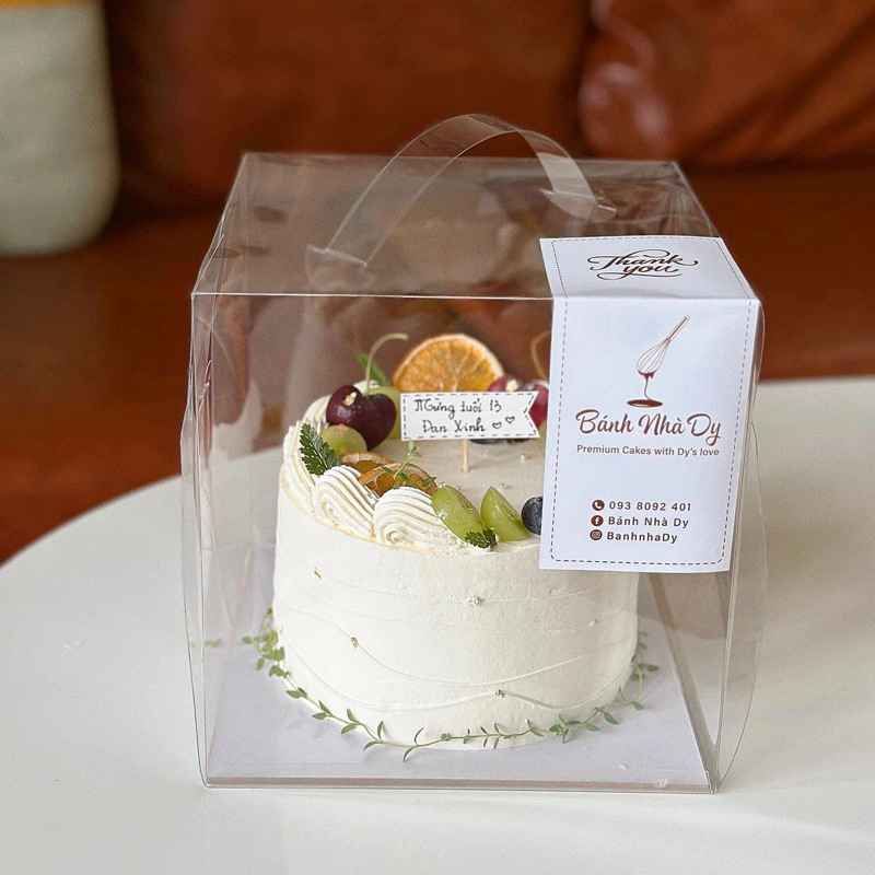 Túi Giấy 2 Ngăn Đựng Hoa và Bánh màu pastel loại lớn