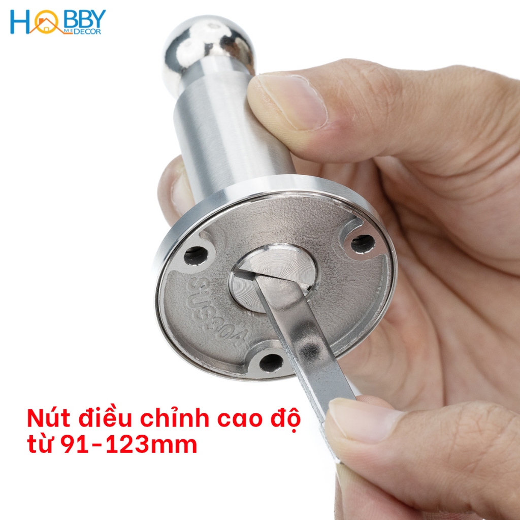 Bộ chặn cửa nam châm inox 304 điều chỉnh cao độ Hobby home decor CC11