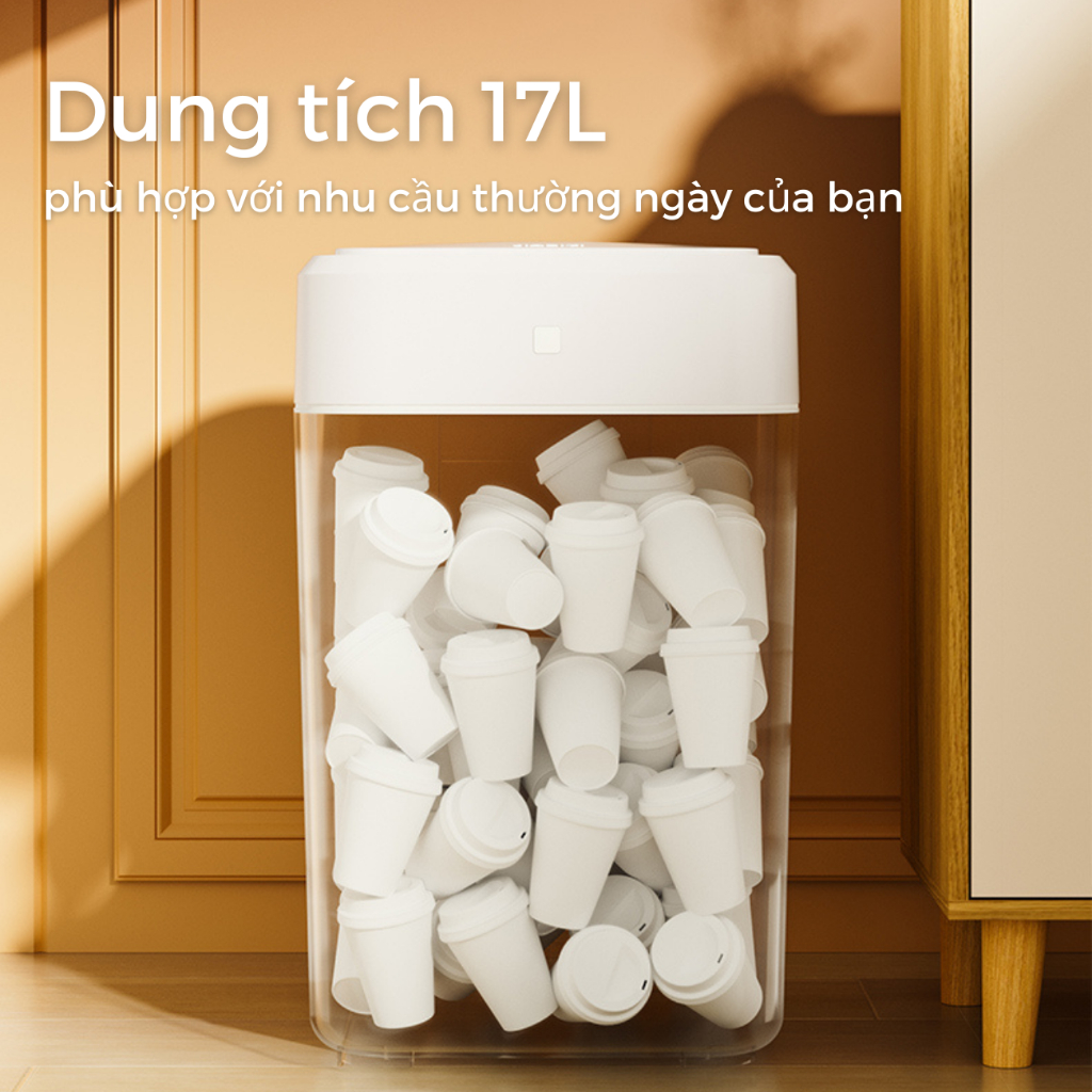 [Mã ICBFRI70 giảm 70K đơn 449K] Thùng rác thông minh tự thay túi rác FIKO U01