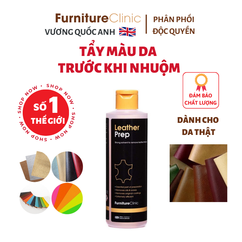 Tẩy màu da trước khi nhuộm – Leather Prep 250ml