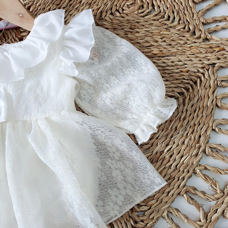 Body váy ren kem RIOKIDS cho bé gái sơ sinh, đầm công chúa thôi nôi, sinh nhật, đi chơi Lễ Tết BD139