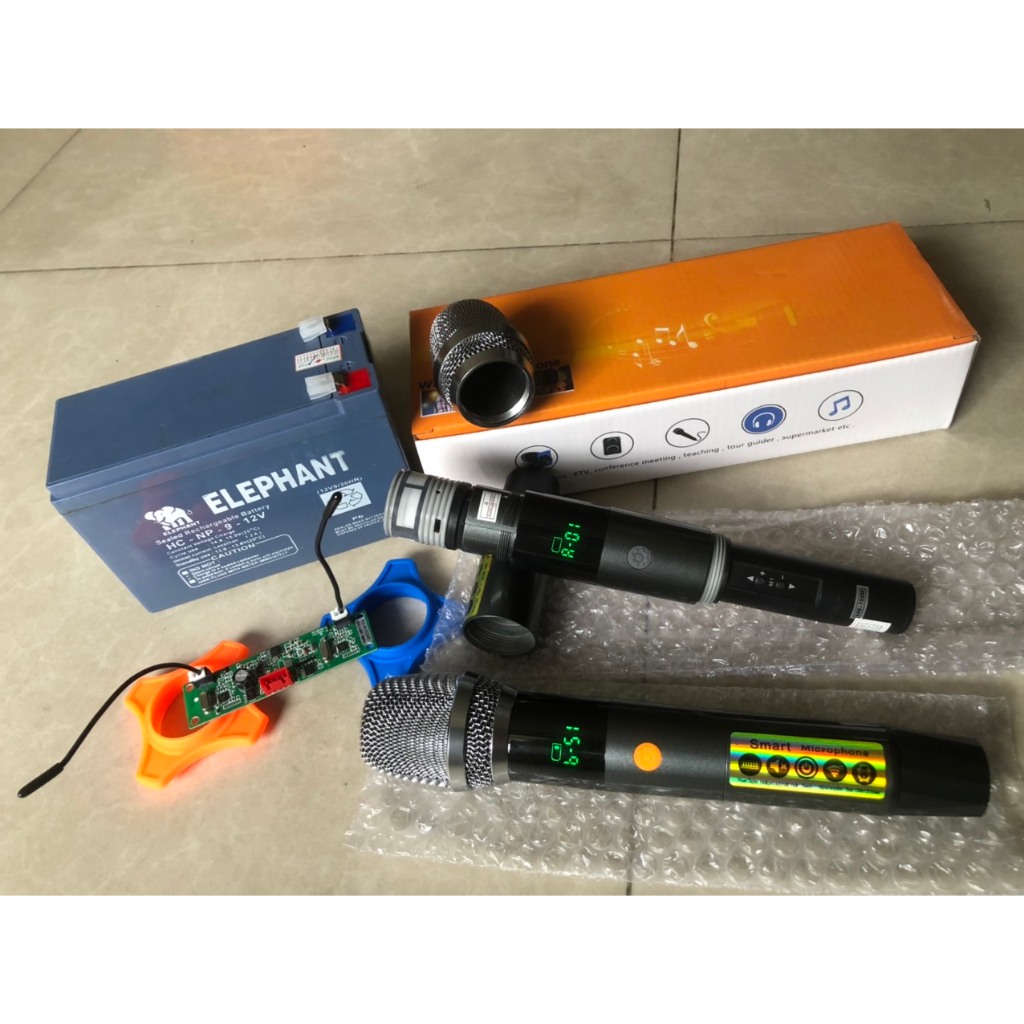 Micro loa kéo hợp kim 2 màng hình UHF chóng hú rất tốt