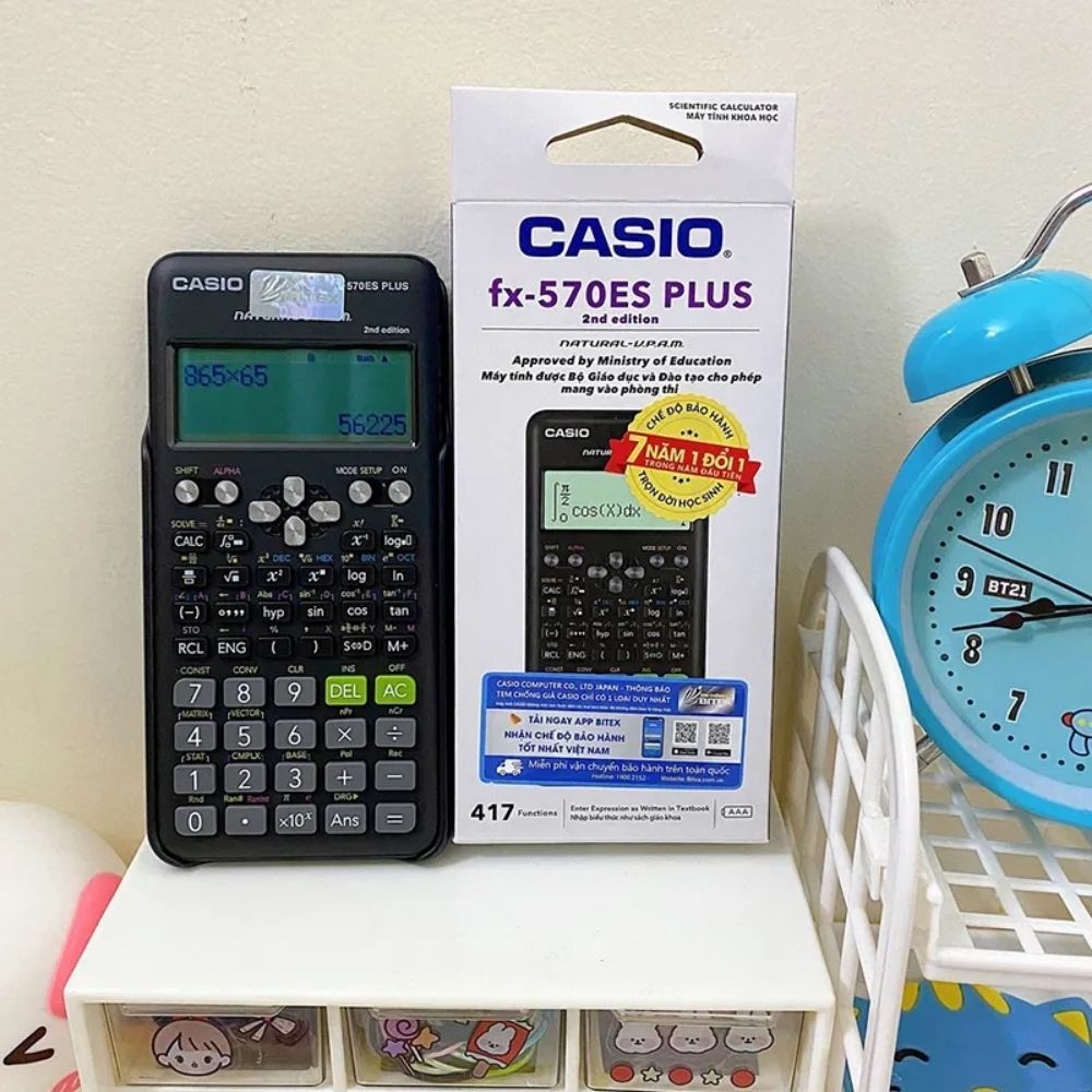 Máy tính Casio FX 570ES PLUS NEW - Chính hãng hãng dành cho học sinh sinh viên - Bảo hành 7 năm