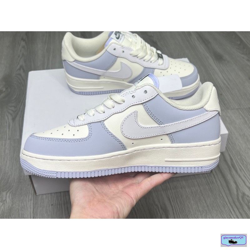 Giày Air Force 1 tím nhạt khoai môn,giày thể thao nam nữ,AF1 bản full box mẫu mới tag kim loại cao cấp