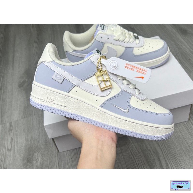 Giày Air Force 1 tím nhạt khoai môn,giày thể thao nam nữ,AF1 bản full box mẫu mới tag kim loại cao cấp