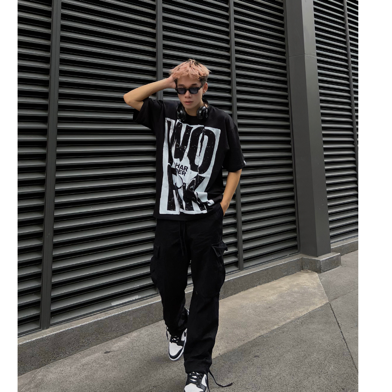 Áo thun nam The Xide áo phông nam nữ unisex in hình WORK form rộng chất cotton 2 chiều định lượng 250gr co giãn