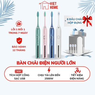 Bàn chải đánh răng điện deladep mềm mại chống thấm nước dành cho người lớn bcd07
