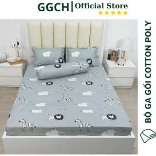 Bộ Ga Gối Vỏ Gối Ôm 4 Món Mẫu Voi Xám (1 ga + 2 vỏ gối nằm + 1 vỏ gối ôm)