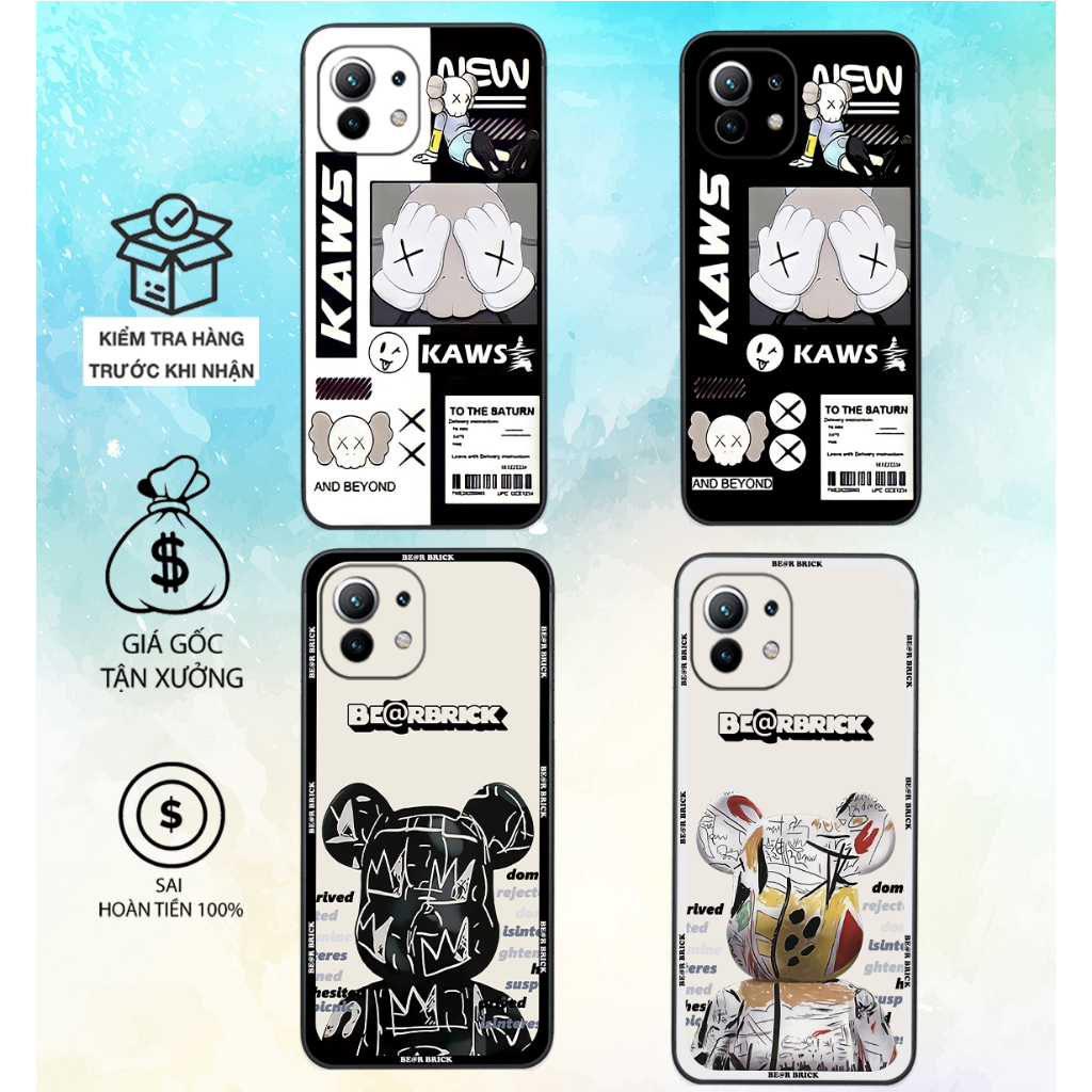 Ốp lưng Xiaomi Mi 11 / Mi 11 Lite 5g / Mi 11 Lite 5g NE mẫu BEARBRICK mới bảo vệ camera rẻ đẹp cute