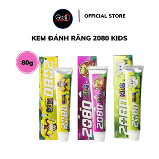 Kem đánh răng trẻ em ngừa sâu răng và các lỗ hổng phá hủy men răng 2080 kids hàn quốc 80gy