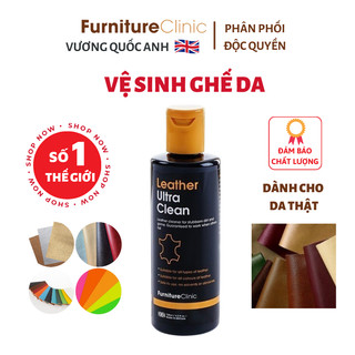 Vệ sinh ghế sofa và đồ da nội thất - Hãng Furniture Clinic nước Anh - Leather Ultra Clean 500ml