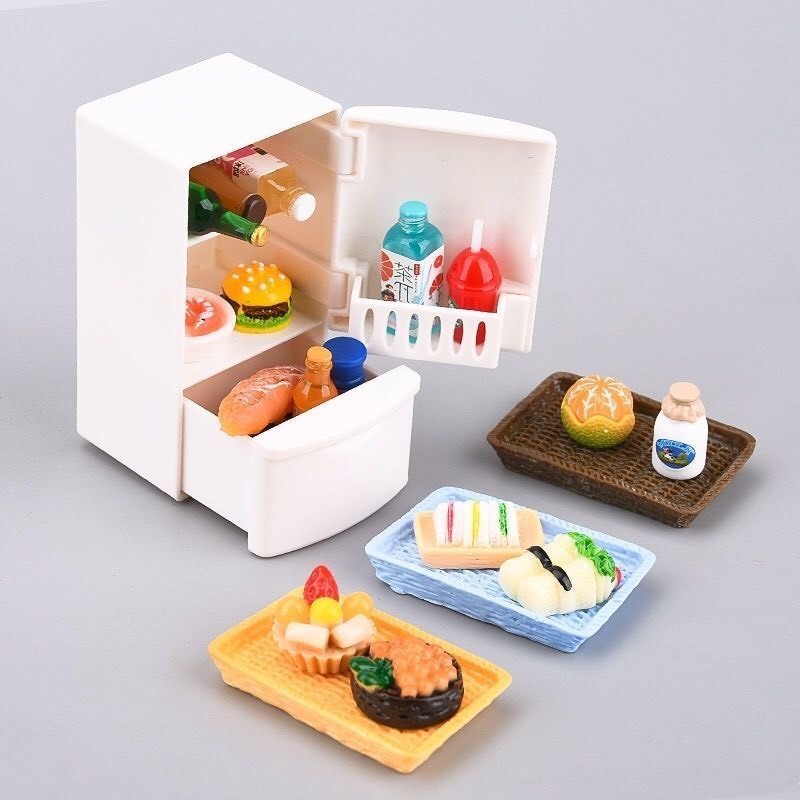 Mô hình Tủ Lạnh Mini Trang Trí Nhà Búp Bê