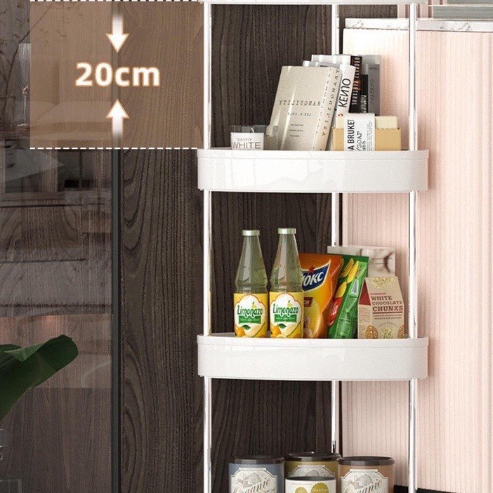 HÀNG LOẠI ĐẸP  KỆ TAM GIÁC 4 TẦNG, Kệ Để Đồ Đa Năng Có Bánh Xe, Chất Liệu Khung Kim Loại Chắc Chắn