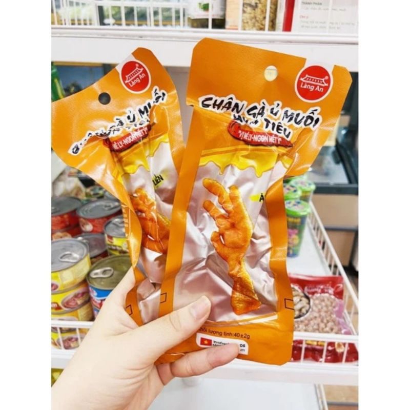 Combo 10 gói chân gà ủ muối hoa tiêu gói 40g hút chân không