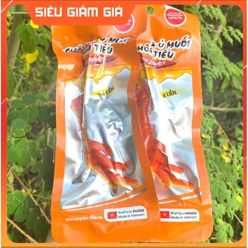 Combo 10 gói chân gà ủ muối hoa tiêu gói 40g hút chân không