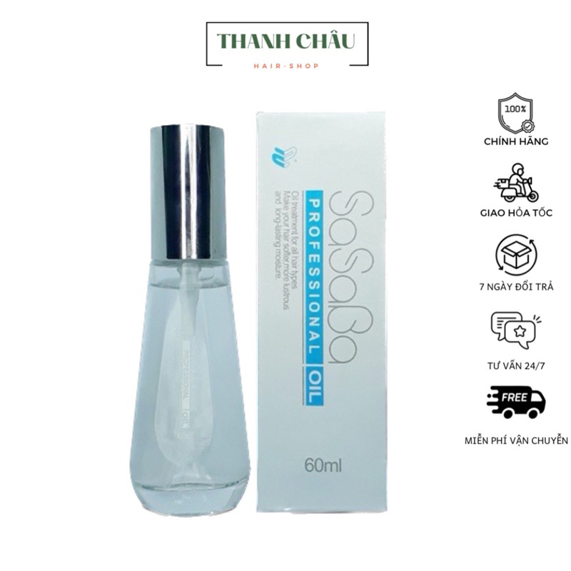 TINH DẦU DƯỠNG BÓNG MƯỢT TÓC SASABA OIL (CHAI BẦU) 60ML