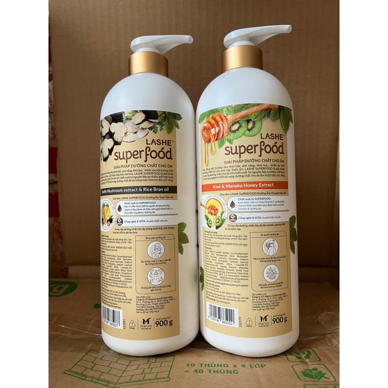 SỮA TẮM LASHE SUPER FOOD CHAI 610G