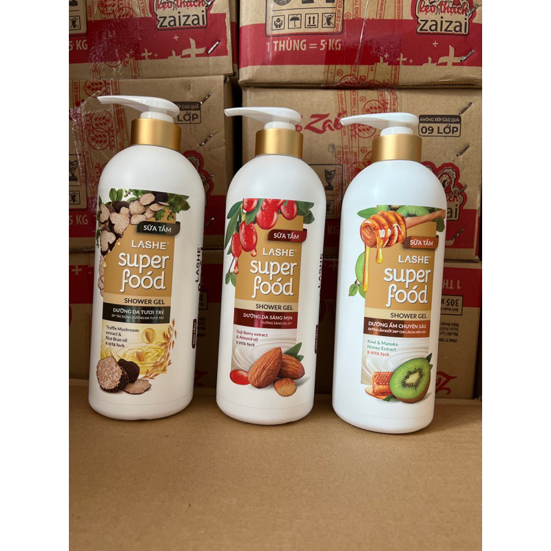 SỮA TẮM LASHE SUPER FOOD CHAI 610G