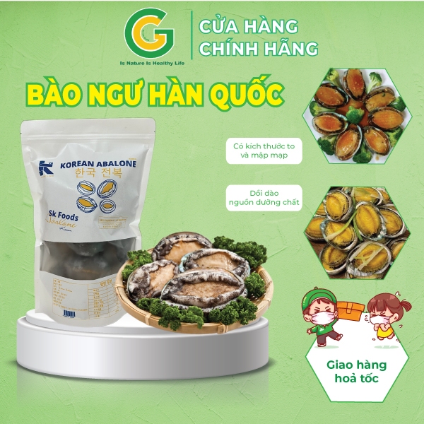 Bào Ngư Hàn Quốc Tươi Nhập Khẩu Green Good Chế Biến Nướng, Cháo, Hầm 1Kg