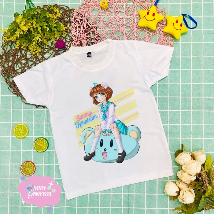 Áo thun bé gái Simmy Hero Team chibi siêu đẹp