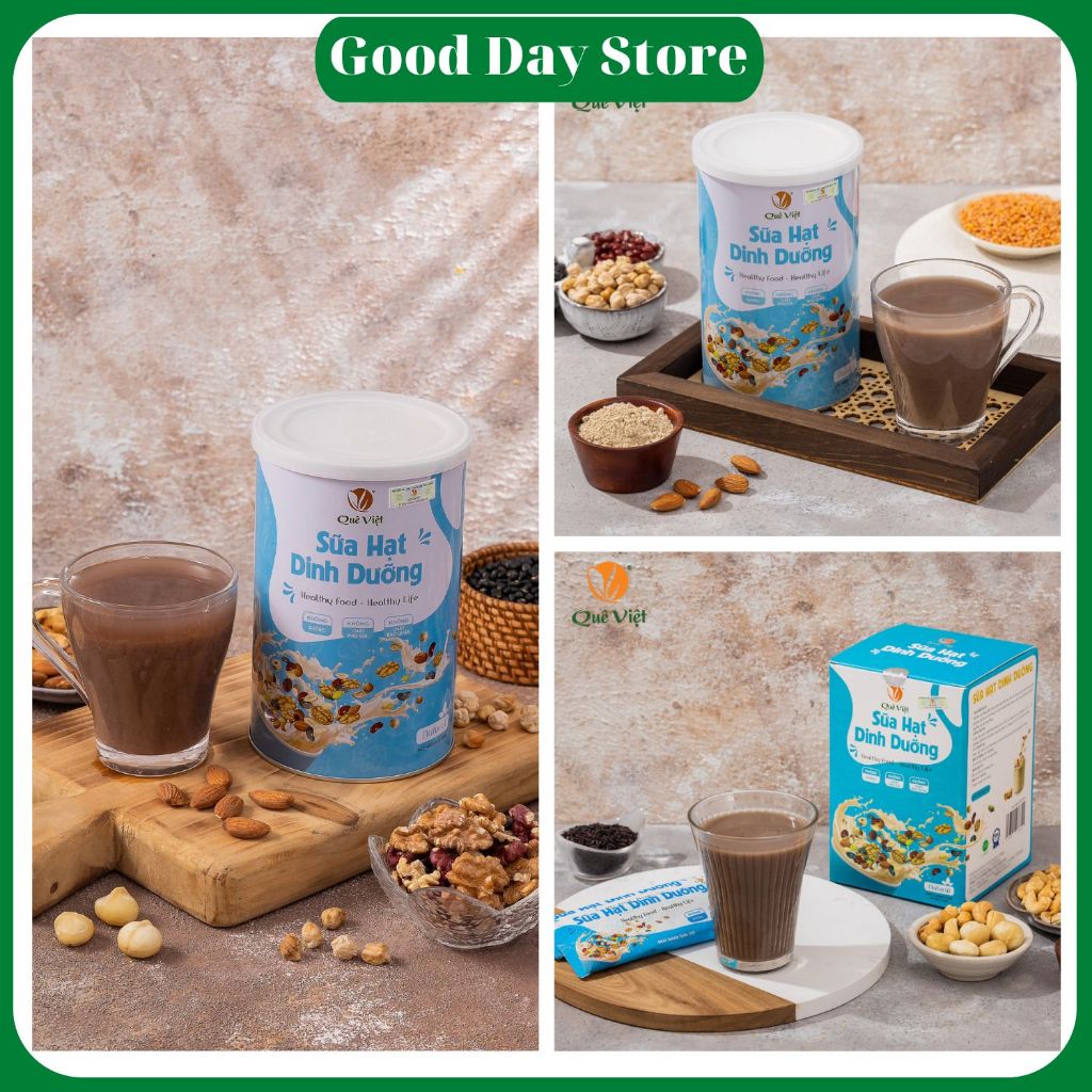 Sữa hạt dinh dưỡng Quê Việt bổ sung dưỡng chất, Hỗ trợ giảm cân,tăng cân hiệu quả