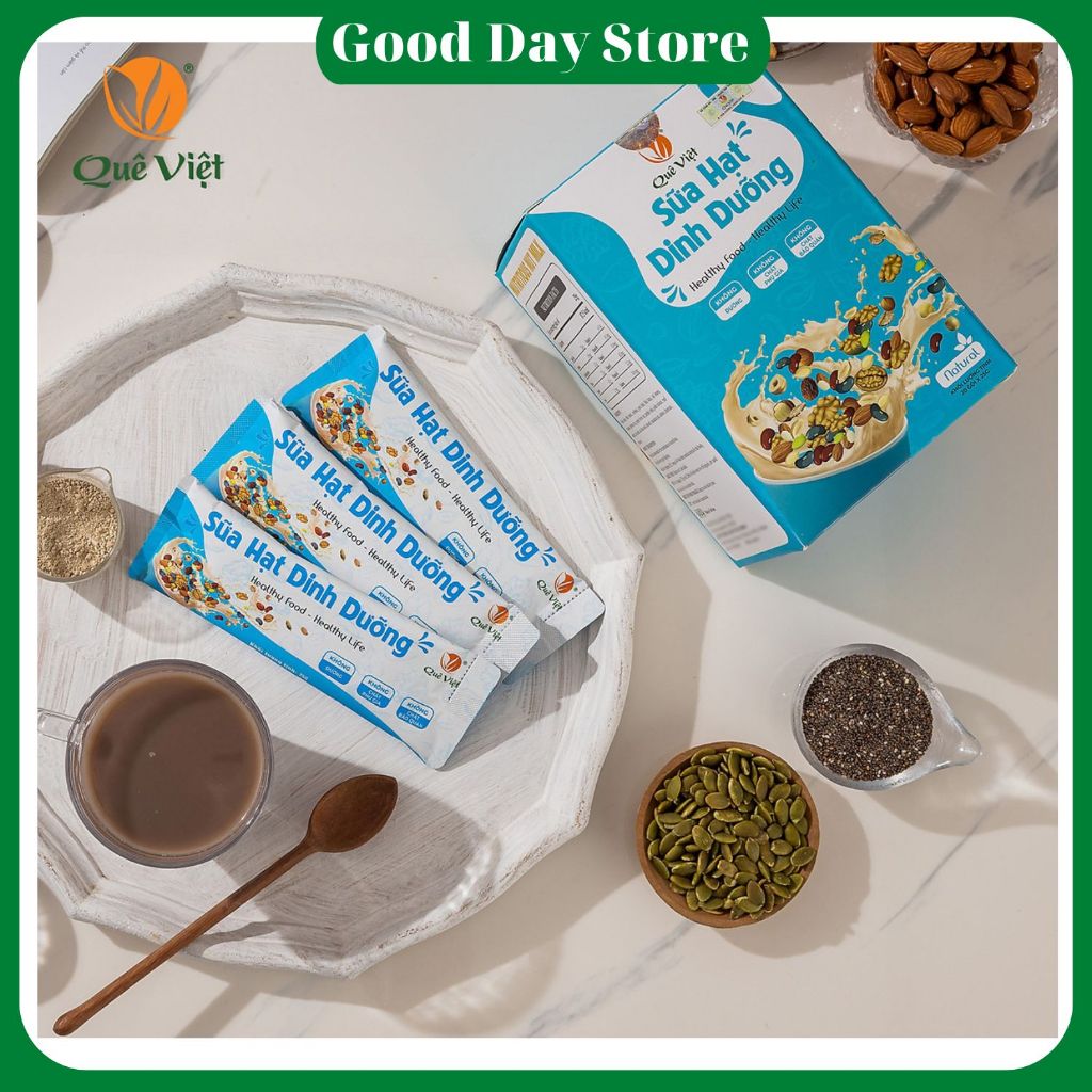 Sữa hạt dinh dưỡng Quê Việt bổ sung dưỡng chất, Hỗ trợ giảm cân,tăng cân hiệu quả
