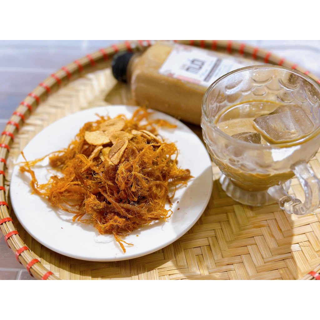 (ĂVNĐ) Hộp heo khô cháy tỏi handmade 200g