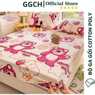 BỘ GA GỐI POLY M6/M8 MẪU Gấu Kem Disnay, Bộ Drap nhiều mẫu (Chát chọn mẫu nha !)
