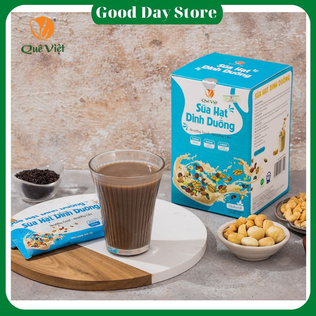 Sữa hạt Quê Việt ,sữa thực vật bổ sung dinh dưỡng cho cơ thể,Mang đến bữa ăn lành mạnh, bổ dưỡng từ thực vật