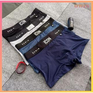 Quần lót nam đùi ICON chuẩn xịn co giãn tốt, Quần sịp nam boxer Chất Cotton SI02 - OWIN