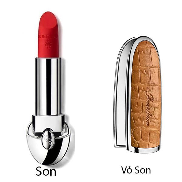 Set Son Và Vỏ Son Guerlain Rouge G Luxurious Velvet N1925 Roi Des