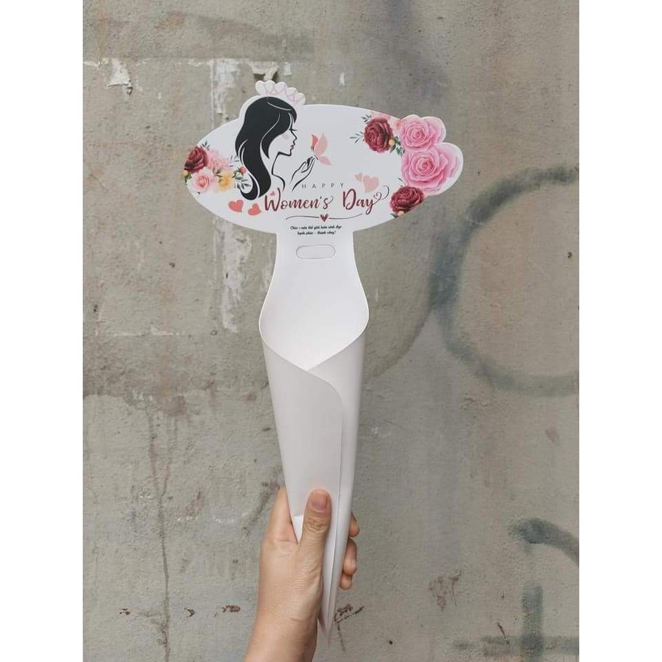 10 vỏ giấy ốc quế bó hoa sáp hoa tươi 20/10 và 20/11