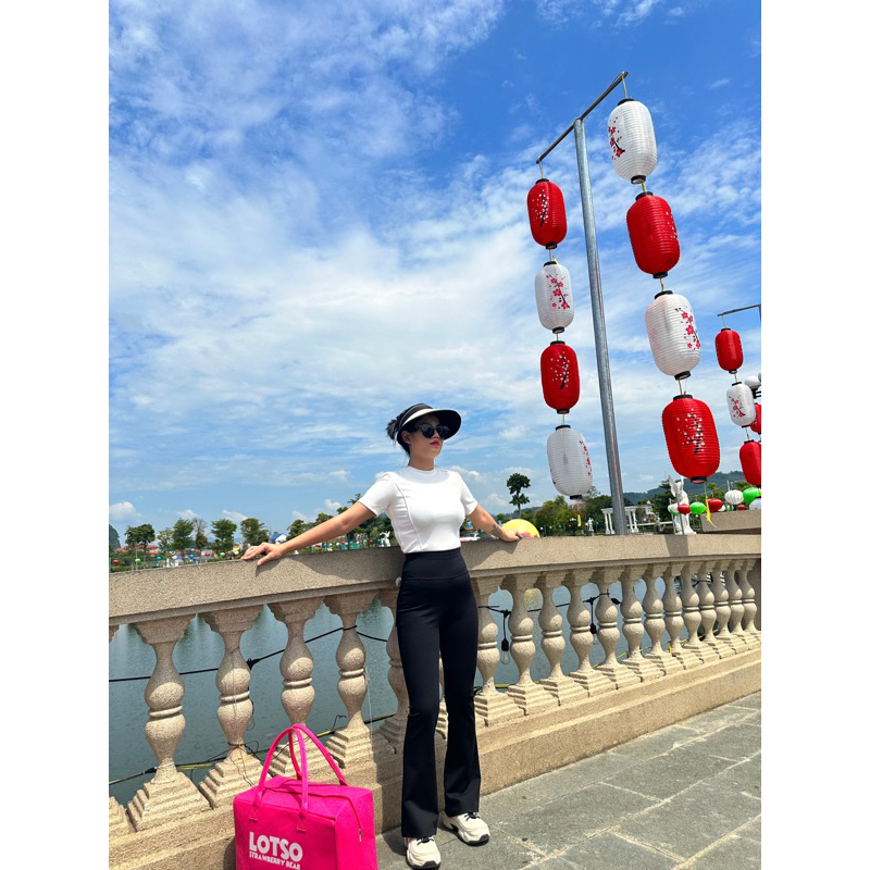 QUẦN LEGING LOE MÀU ĐEN , KHÔNG TÚI