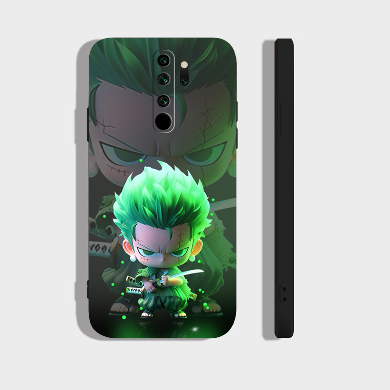 Ốp lưng Xiaomi Redmi Note 8 Pro, Redmi 9  cạnh viền vuông, có bảo vệ camera in hình ONE PIECE, GOKU