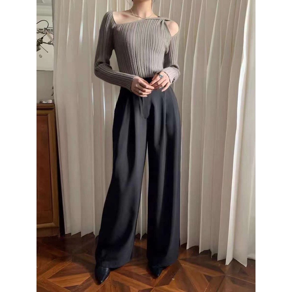 Áo len khoét vai khoét cổ cá tính phong cách Hàn Quốc Red Shop 302065