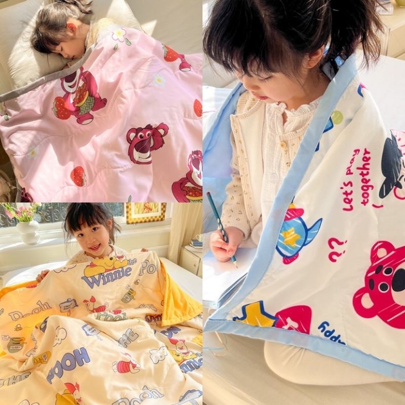 Mền đắp cotton Gấu dâu cho Bé mềm mại thoáng mát chính hãng Disney