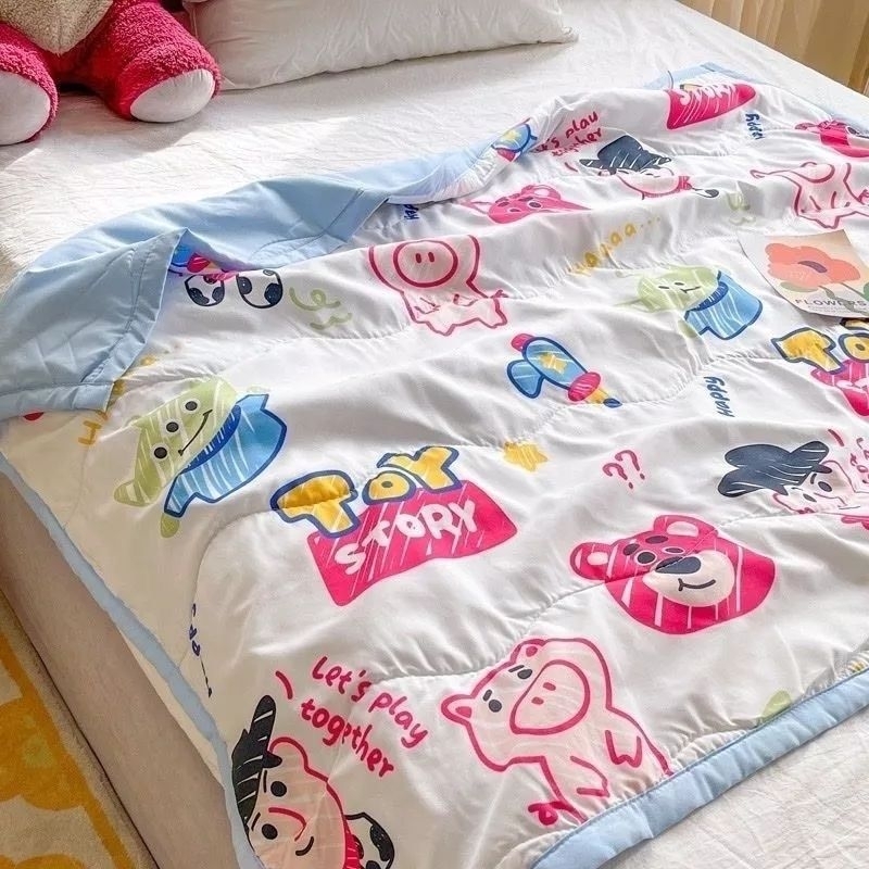 Mền đắp cotton Gấu dâu cho Bé mềm mại thoáng mát chính hãng Disney