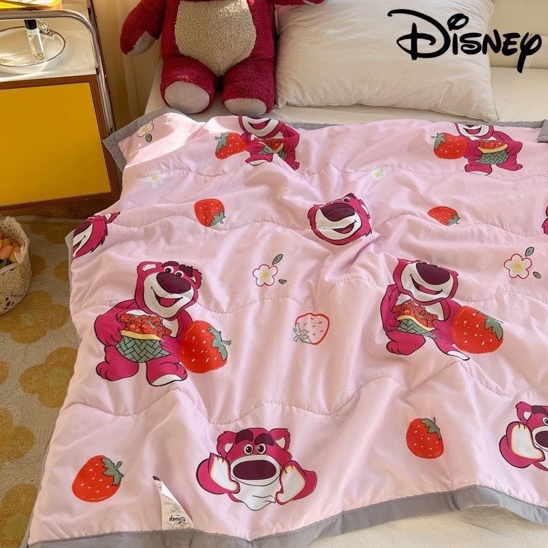 Mền đắp cotton Gấu dâu cho Bé mềm mại thoáng mát chính hãng Disney